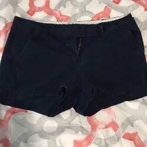Navy shorts.